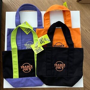 Trader Joe's Halloween Mini Reusable Tote Bags- set of 4